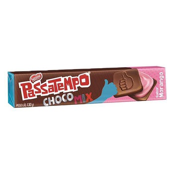 BISC PASSATEMPO CHOC MORANGO 130GR