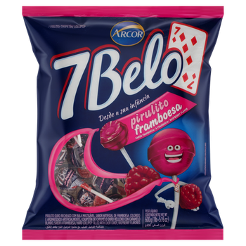 PIRULITO 7BELO FRAMBOESA 500GR