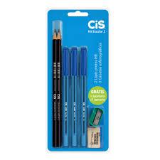KIT ESCOLAR CIS 2 LAPIS E 3 CANETAS