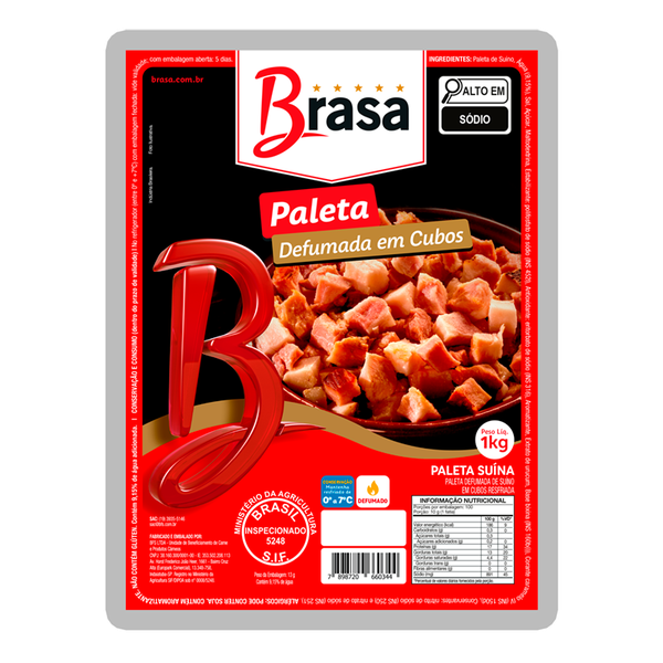BACON PALETA BRASA EM CUBOS 1KG