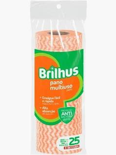 BRILHUS PANO MULTIUSO ROLO 25UNI LARANJA