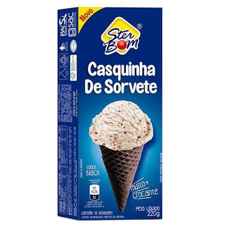 CASQ P/SORVETE BLACK STER BOM 220G