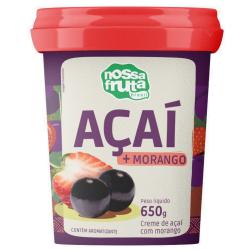 CREME DE ACAI COM MORANGO 650G NOSSA FRUTA