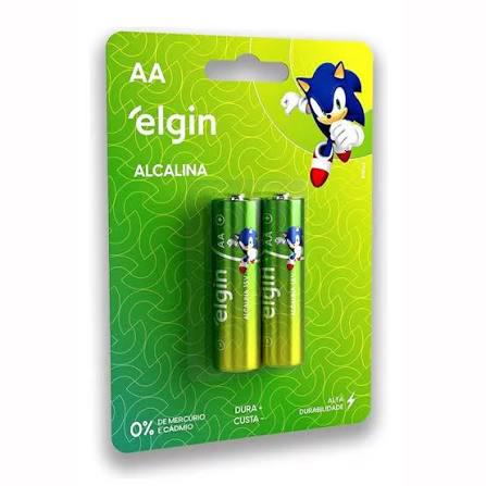 ELGIN PILHA ALCALINA TUBO AA C/2