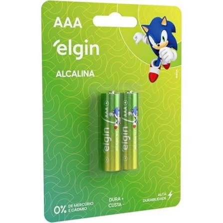 ELGIN PILHA ALCALINA TUBO AAA C/2