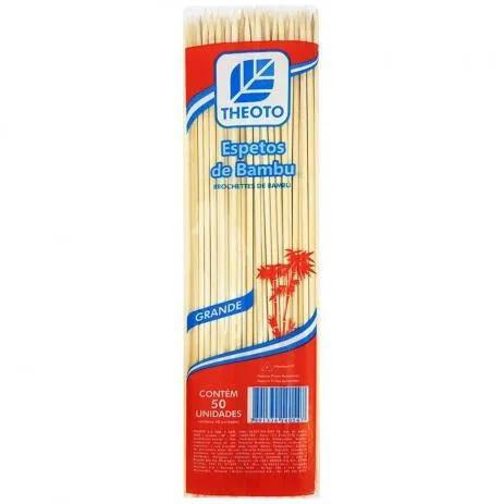 ESPETOS BAMBU P/CHURRASCO THEOTO GRANDE 50UN