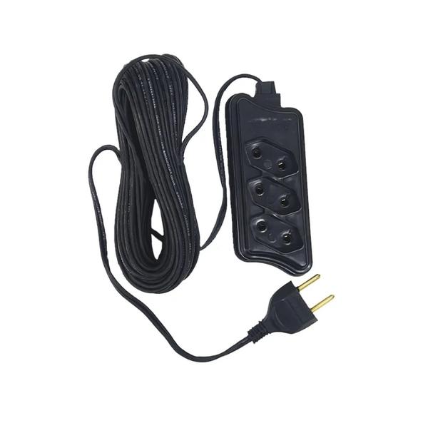 EXTENSAO CABO PP 2P+T PRETO 5M - AMERITRON