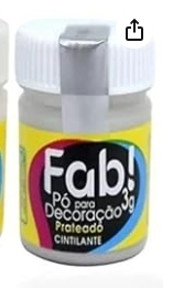 FAB GLITTER P/DECORACAO PRATEADO 5G