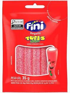 FINI MSM TUBES MORANGO CITRICO 35G