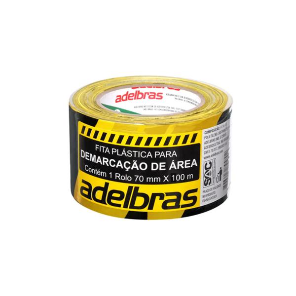 FITA DEMARCACAO ZEBRADA 70MMX100M ADELBRAS