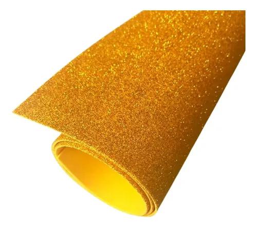 FOLHA EVA GLITER DOURADA 40X48