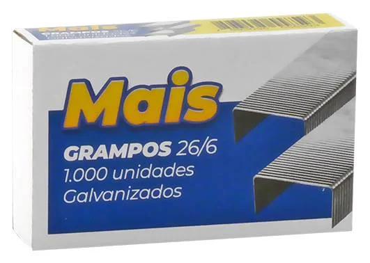 GRAMPO GALVANIZADO 26/6 MAIS C/1000