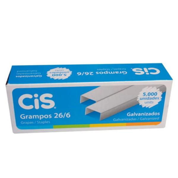 GRAMPO GALVANIZADO 26/6 MAIS C/5000