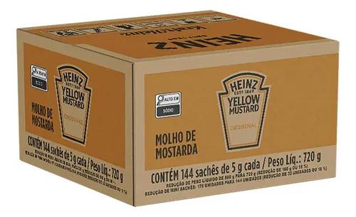 HEINZ MOSTARDA MINI SH 5G CX C 144UN
