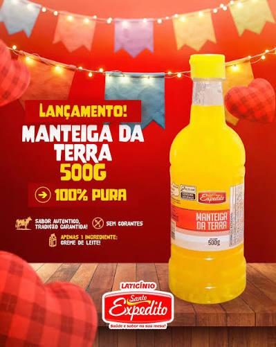 Informações do produto: MANTEIGA DA TERRA SANTO EXPEDITO 500G