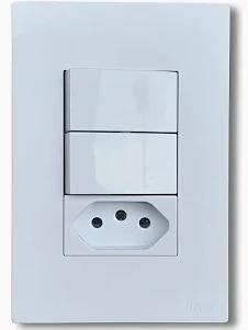 INTERRUPTOR DUPLO + 1 TOM 10A FINESSE + - BLUX