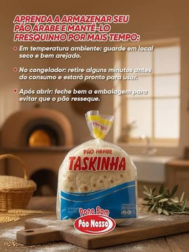 PAO ARABE TASKINHA PANEBOM 300G