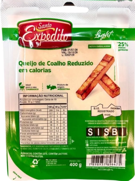 QUEIJO COALHO LIGHT BANDEJA SANTO EXPEDITO 400G