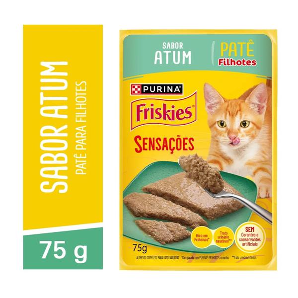 RACAO FRISKIES FILHOTES PATE ATUM 75G