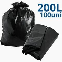 SACO P/LIXO 200L PRETO LEVE 83X97 DONAPACK 100UN