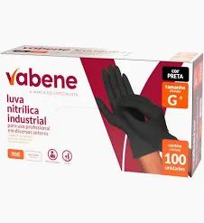 VABENE LUVA NITRILICA PROTECAO INDUSTRIAL PRETA G