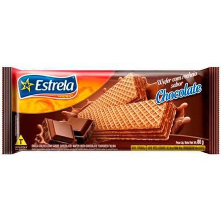 WAFER ESTRELA CHOCOLATE 80G