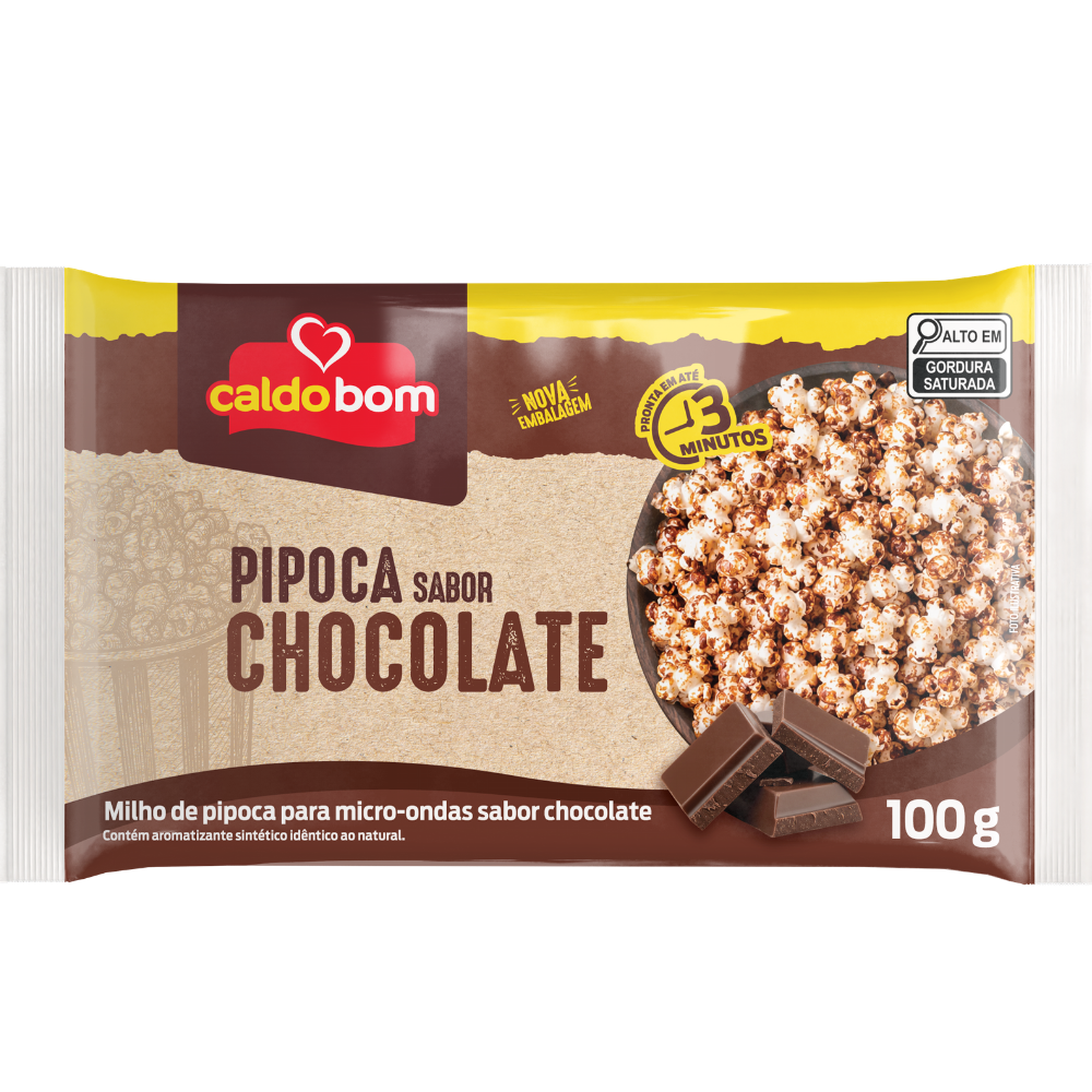 PIPOCA MICRO CALDO BOM 100G CHOCOLATE