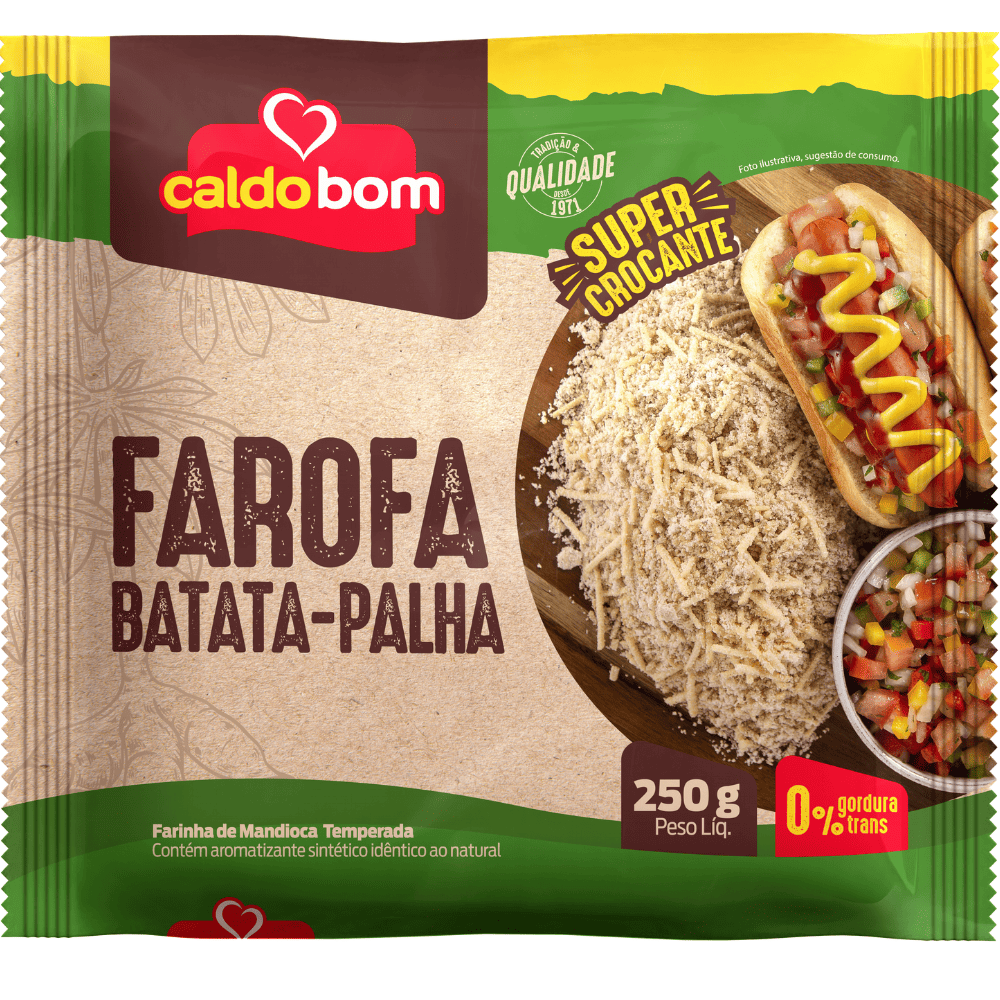FAROFA MAND CALDO BOM 250G C BAT PALHA