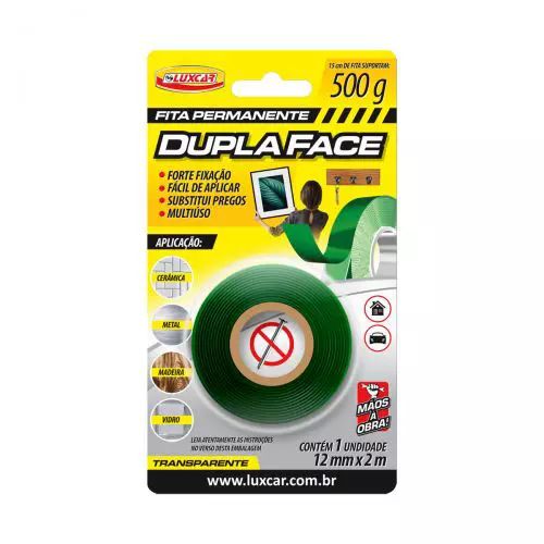 FITA DUPLA FACE LUXCAR ROLO 3M