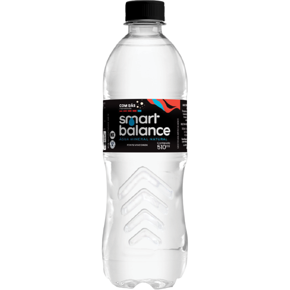 AGUA SMART BALANCE COM GAS 510ML