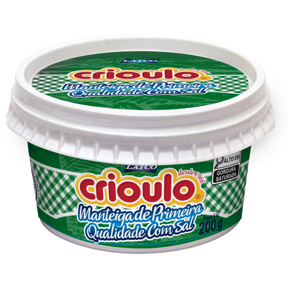 MANTEIGA CRIOULO 200G, C SAL