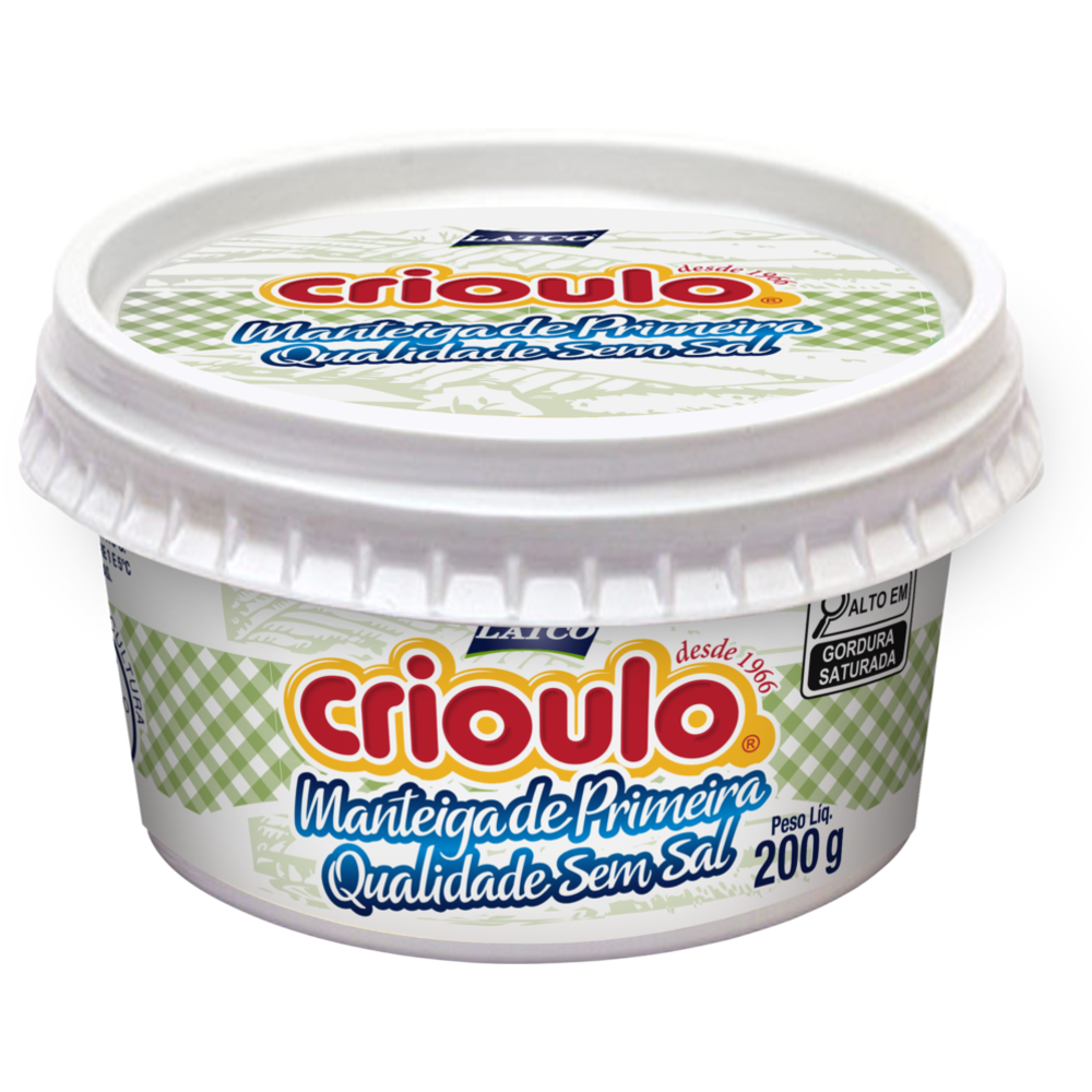 MANTEIGA CRIOULO 200G, S SAL
