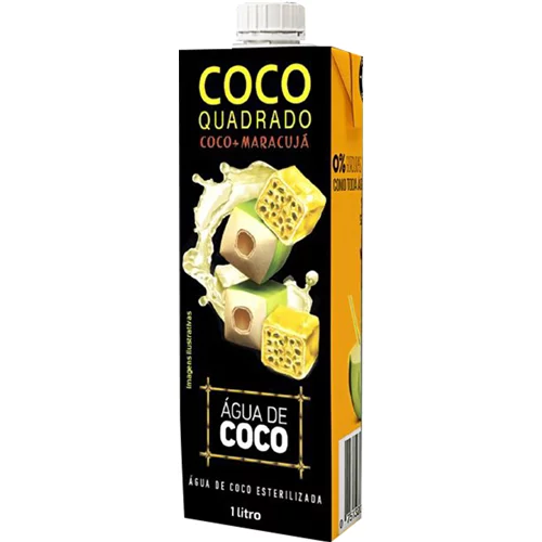 Água de coco Coco Quadrado maracujá 1l