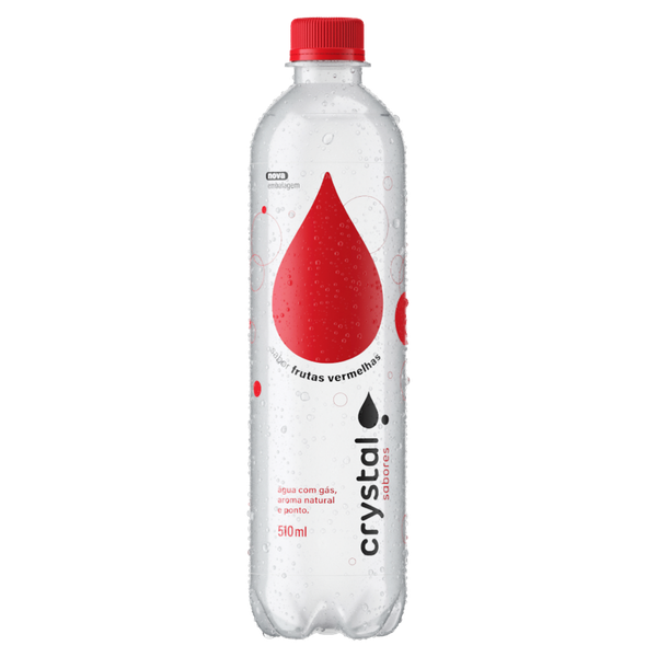 Água Saborizada Crystal Sparkling Frutas Vermelhas 510ml