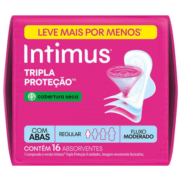 Absorvente Intimus Gel Seca com Abas 16 Unidades