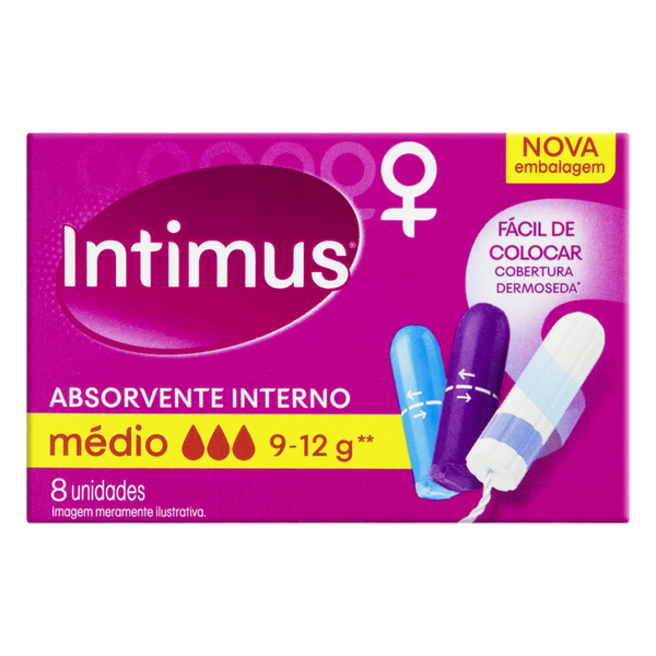 Absorvente Interno Intimus Médio 8 Unidades