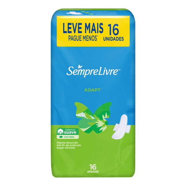 Absorvente Sempre Livre Especial Suave com Abas 16 Unidades