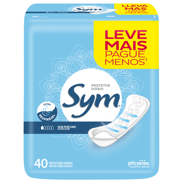 Absorvente Sym Protetor Diário sem Perfume Leve Mais Pague Menos