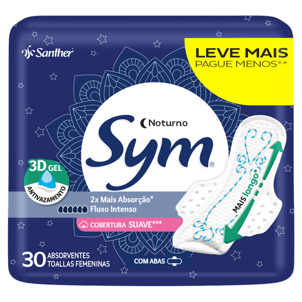 Absorvente Sym Suave Noite e Dia com Abas