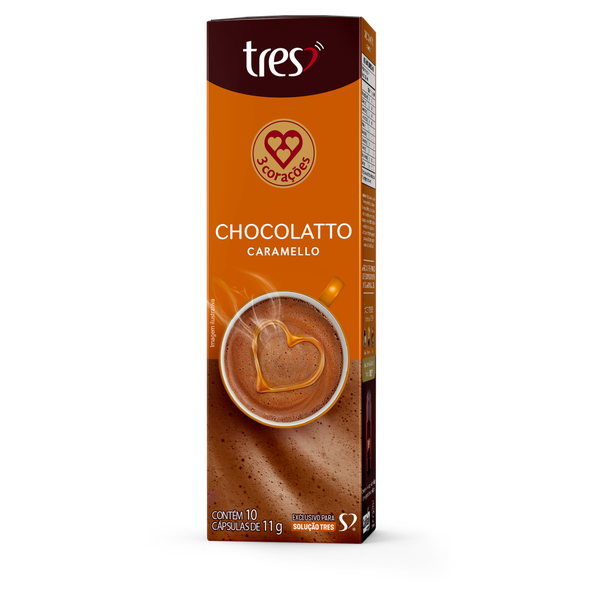 Cápsulas de Achocolatado 3 Corações Chocolate Caramelo 10x10,5g