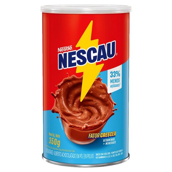 Achocolatado Nescau Lata 350g 33% Menos Açúcar