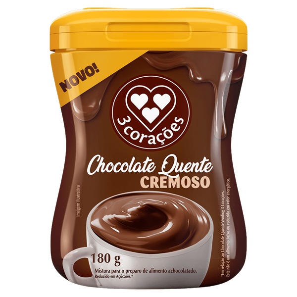 Achocolatado Quente 3 Corações Pote 180g