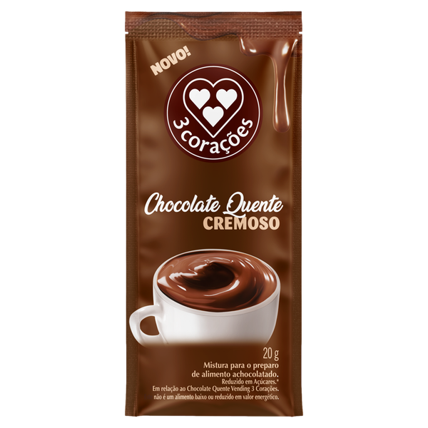 Achocolatado Quente 3 Corações Sachê 20g