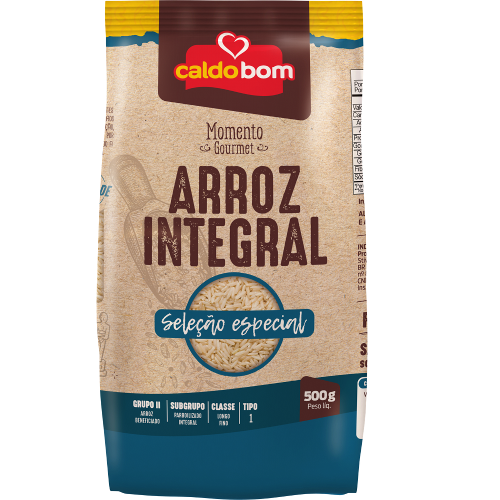 ARROZ INTEGRAL CALDO BOM GOURMET 500G