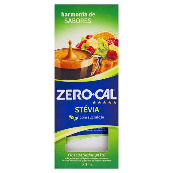 Adoçante Líquido Zero Cal Stevia 80ml