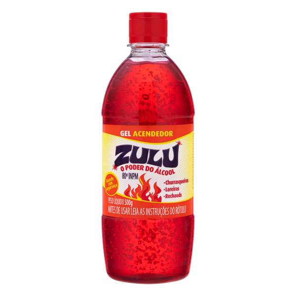 Álcool Gel Zulu Acendedor 80 INPM 500g