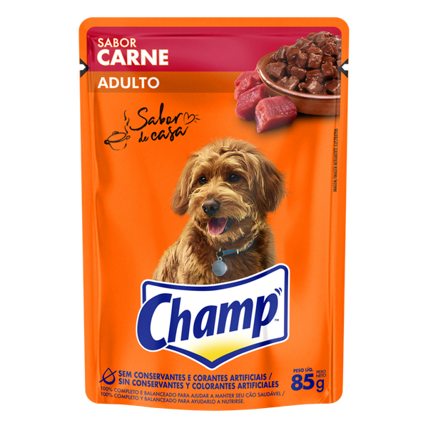 Ração Champ Adulto Sachê Carne 85g