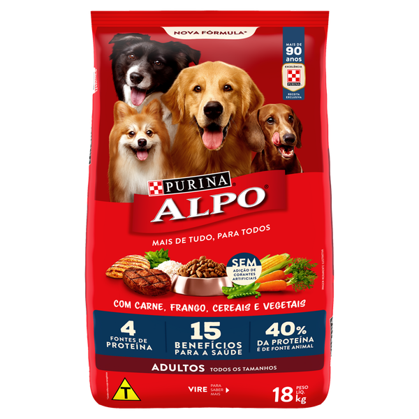 Ração Alpo Adulto Carne e Vegetais 18kg
