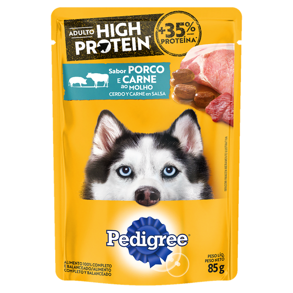 Ração Pedigree Sachê Porco e Carne ao Molho 85g