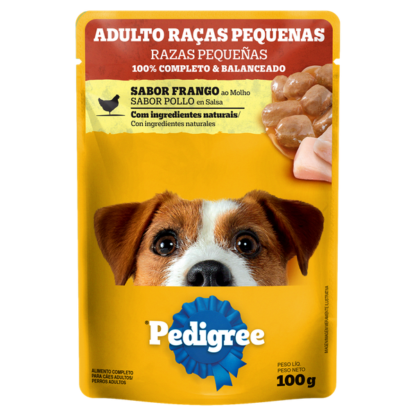 Ração Pedigree Sachê Raças Pequenas Frango 100g